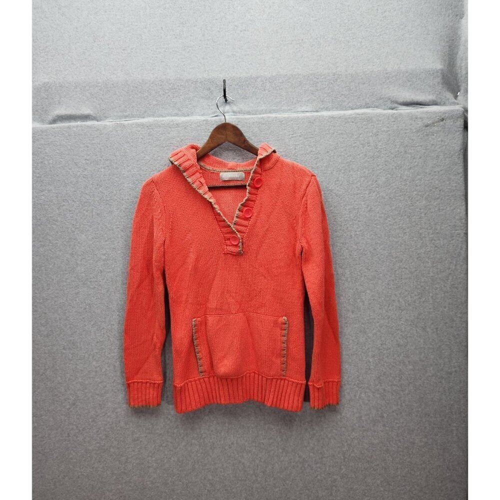 Liz Claiborne  Womens Coral Knit Hoodie Sweater S